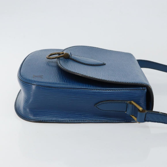 LOUIS VUITTON Epi Saint Cloud GM Shoulder Bag Toledo Blue M52195 LV Auth 143462