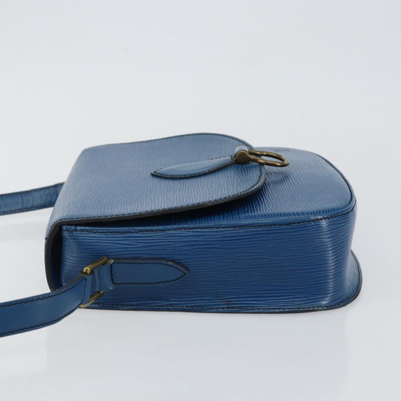 LOUIS VUITTON Epi Saint Cloud GM Shoulder Bag Toledo Blue M52195 LV Auth 143462