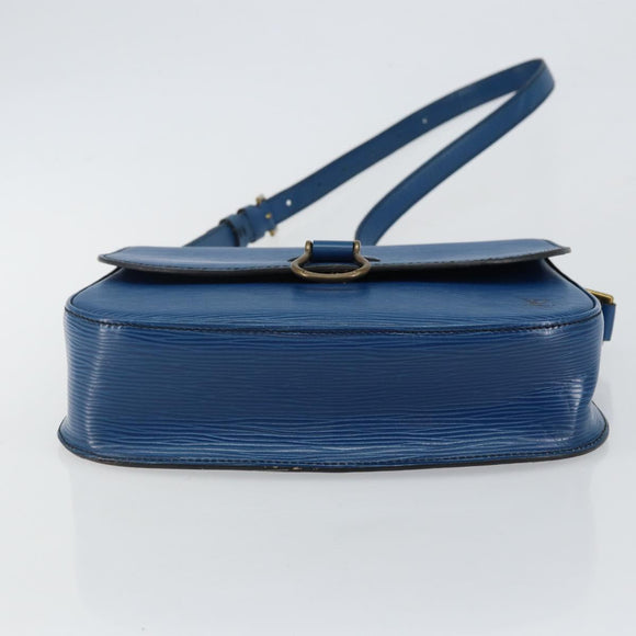 LOUIS VUITTON Epi Saint Cloud GM Shoulder Bag Toledo Blue M52195 LV Auth 143462