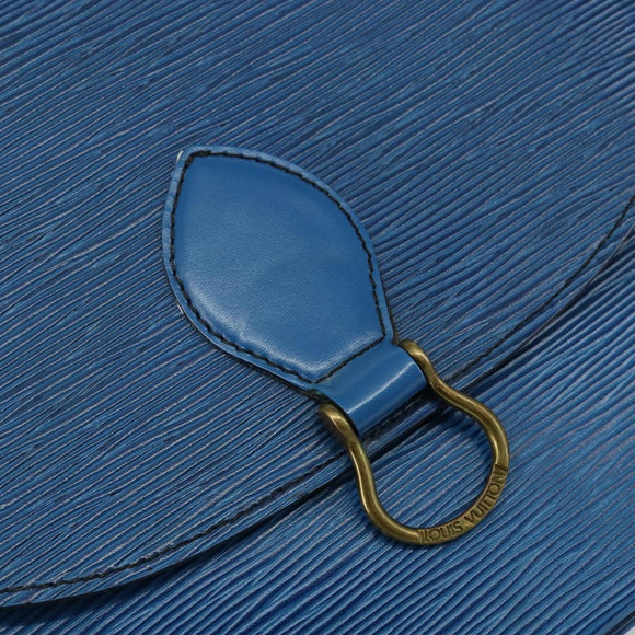 LOUIS VUITTON Epi Saint Cloud GM Shoulder Bag Toledo Blue M52195 LV Auth 143463