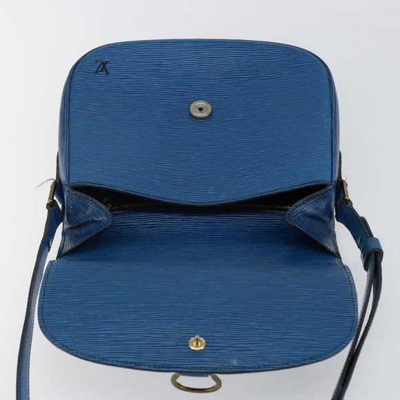 LOUIS VUITTON Epi Saint Cloud GM Shoulder Bag Toledo Blue M52195 LV Auth 143463