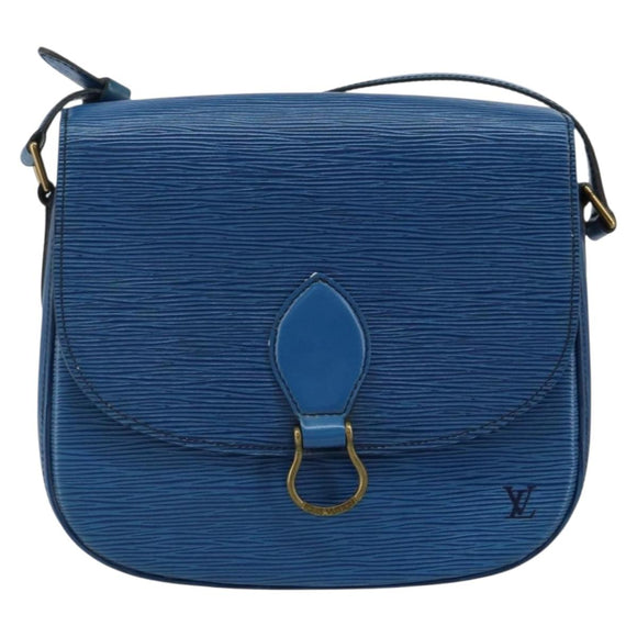 LOUIS VUITTON Epi Saint Cloud GM Shoulder Bag Toledo Blue M52195 LV Auth 143463