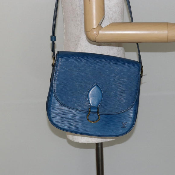 LOUIS VUITTON Epi Saint Cloud GM Shoulder Bag Toledo Blue M52195 LV Auth 143463