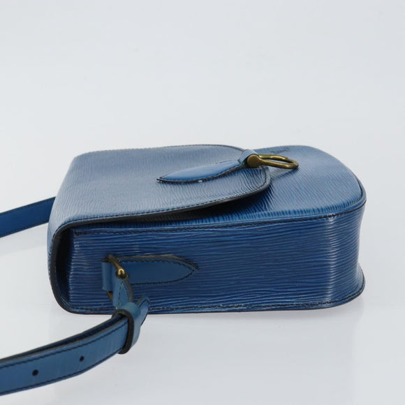 LOUIS VUITTON Epi Saint Cloud GM Shoulder Bag Toledo Blue M52195 LV Auth 143463