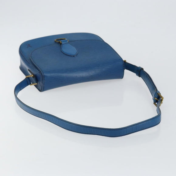 LOUIS VUITTON Epi Saint Cloud GM Shoulder Bag Toledo Blue M52195 LV Auth 143463