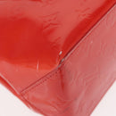 LOUIS VUITTON Monogram Vernis Reade PM Hand Bag Red Rouge M91088 LV Auth 143468-15