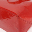 LOUIS VUITTON Monogram Vernis Reade PM Hand Bag Red Rouge M91088 LV Auth 143468-16