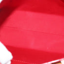 LOUIS VUITTON Monogram Vernis Reade PM Hand Bag Red Rouge M91088 LV Auth 143468-11