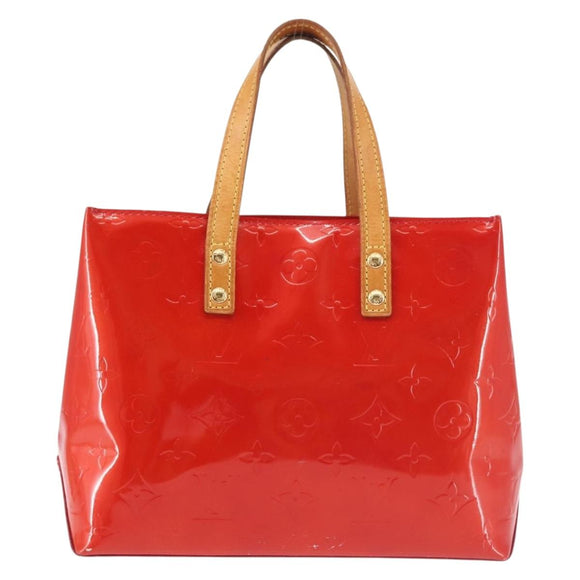 LOUIS VUITTON Monogram Vernis Reade PM Hand Bag Red Rouge M91088 LV Auth 143468
