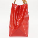 LOUIS VUITTON Monogram Vernis Reade PM Hand Bag Red Rouge M91088 LV Auth 143468-3