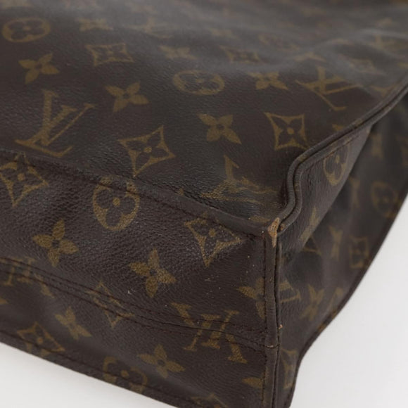 LOUIS VUITTON Monogram Sac Plat Hand Bag M51140 LV Auth 143478