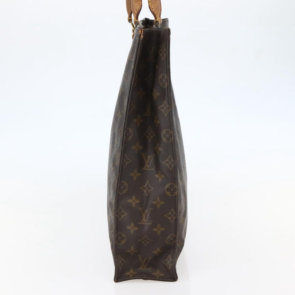 LOUIS VUITTON Monogram Sac Plat Hand Bag M51140 LV Auth 143478