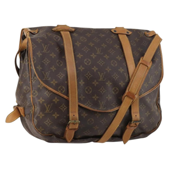LOUIS VUITTON Monogram Saumur 43 Shoulder Bag M42252 LV Auth 143480