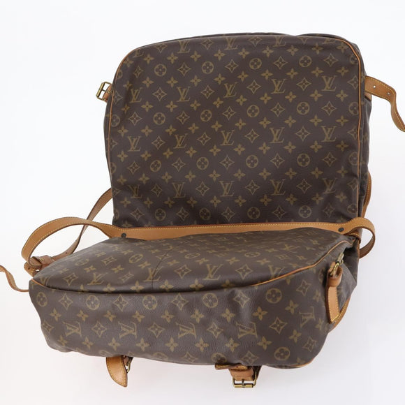 LOUIS VUITTON Monogram Saumur 43 Shoulder Bag M42252 LV Auth 143480