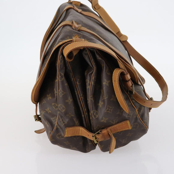 LOUIS VUITTON Monogram Saumur 43 Shoulder Bag M42252 LV Auth 143480