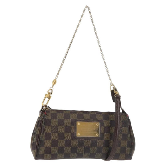 LOUIS VUITTON Damier Ebene Eva Shoulder Bag 2way N55213 LV Auth 143483