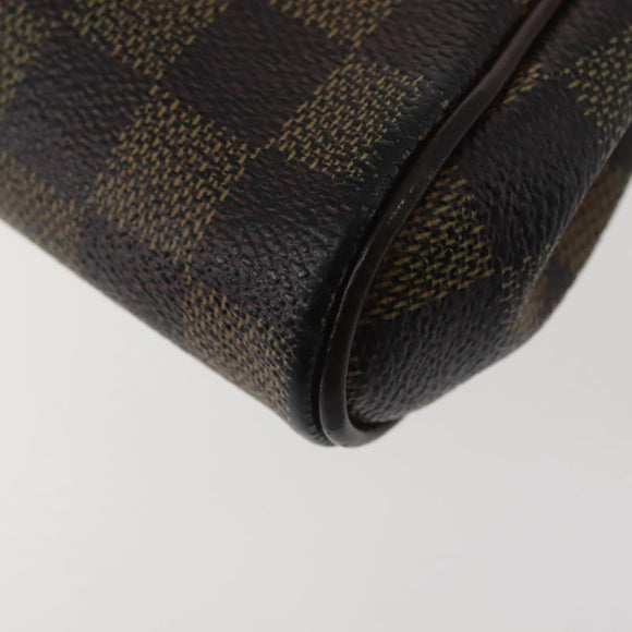 LOUIS VUITTON Damier Ebene Eva Shoulder Bag 2way N55213 LV Auth 143483