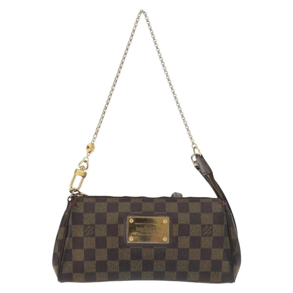 LOUIS VUITTON Damier Ebene Eva Shoulder Bag 2way N55213 LV Auth 143483