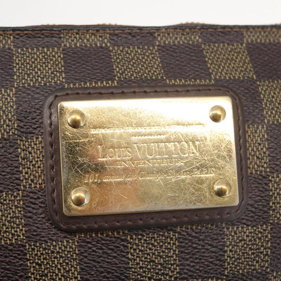 LOUIS VUITTON Damier Ebene Eva Shoulder Bag 2way N55213 LV Auth 143483