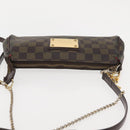 LOUIS VUITTON Damier Ebene Eva Shoulder Bag 2way N55213 LV Auth 143483-6