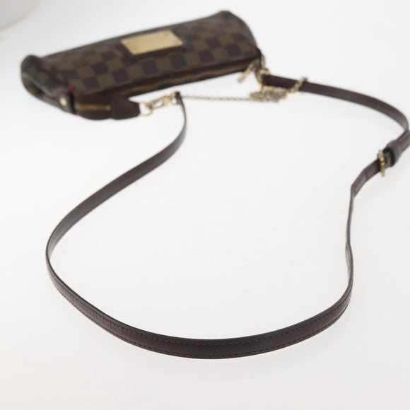 LOUIS VUITTON Damier Ebene Eva Shoulder Bag 2way N55213 LV Auth 143483