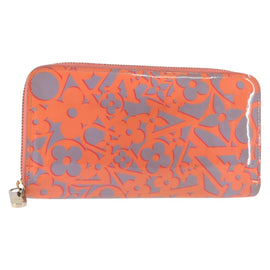 LOUIS VUITTON Sweet Monogram Zippy Wallet Long Wallet Orange M90124 Auth 143485