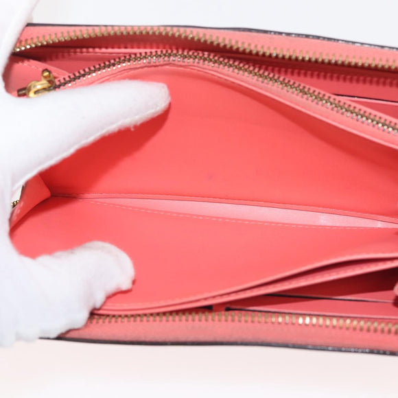 LOUIS VUITTON Sweet Monogram Zippy Wallet Long Wallet Orange M90124 Auth 143485