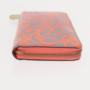 LOUIS VUITTON Sweet Monogram Zippy Wallet Long Wallet Orange M90124 Auth 143485-3