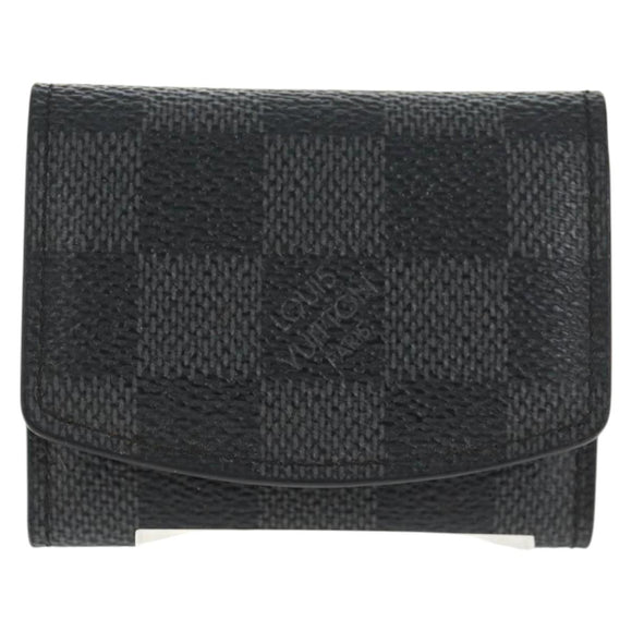 LOUIS VUITTON Damier Graphite Cuff Case Cufflinks M66948 LV Auth 143486V