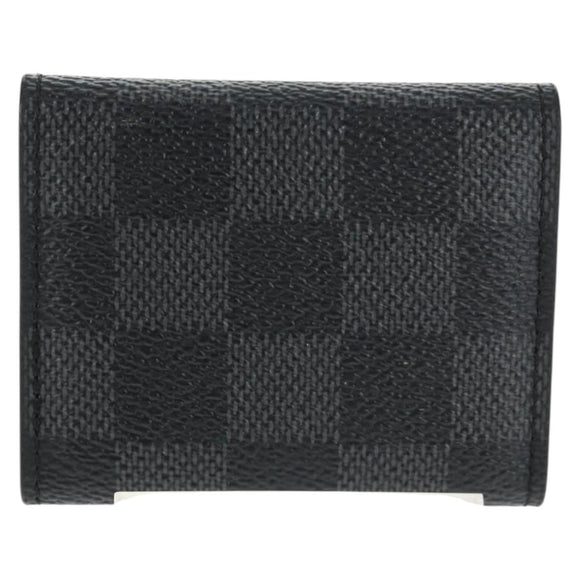 LOUIS VUITTON Damier Graphite Cuff Case Cufflinks M66948 LV Auth 143486V