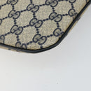 GUCCI GG Supreme Sherry Line Shoulder Bag PVC Navy Gold 89 02 047 Auth 143491-8
