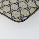 GUCCI GG Supreme Sherry Line Shoulder Bag PVC Navy Gold 89 02 047 Auth 143491-15