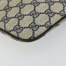 GUCCI GG Supreme Sherry Line Shoulder Bag PVC Navy Gold 89 02 047 Auth 143491-16