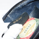 GUCCI GG Supreme Sherry Line Shoulder Bag PVC Navy Gold 89 02 047 Auth 143491-12