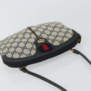 GUCCI GG Supreme Sherry Line Shoulder Bag PVC Navy Gold 89 02 047 Auth 143491-6