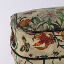 GUCCI Flora Shoulder Bag Canvas Beige Gold Auth 143493-12