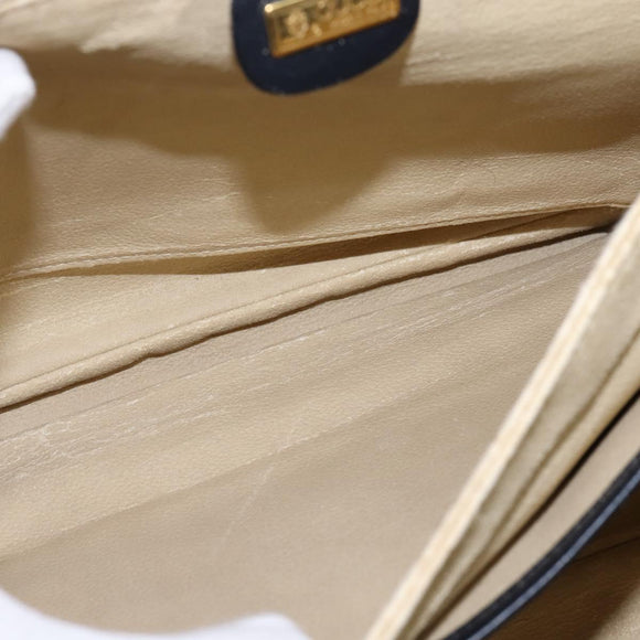 GUCCI Flora Shoulder Bag Canvas Beige Gold Auth 143493