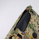 GUCCI Flora Shoulder Bag Canvas Beige Gold Auth 143493-6