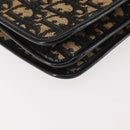 Christian Dior Trotter Canvas Shoulder Bag Navy Gold Auth 143495-15