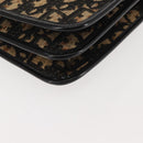 Christian Dior Trotter Canvas Shoulder Bag Navy Gold Auth 143495-16