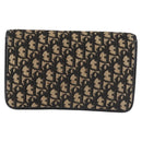 Christian Dior Trotter Canvas Shoulder Bag Navy Gold Auth 143495-2