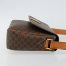 CELINE Macadam Canvas Shoulder Bag PVC Leather Brown Gold Auth 143496-3