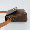 CELINE Macadam Canvas Shoulder Bag PVC Leather Brown Gold Auth 143496-4