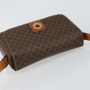 CELINE Macadam Canvas Shoulder Bag PVC Leather Brown Gold Auth 143496-6