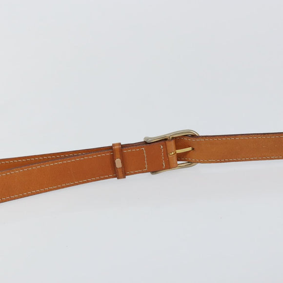 CELINE Macadam Canvas Shoulder Bag PVC Leather Brown Gold Auth 143496