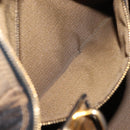 FENDI Pecan Canvas Vanity Pouch PVC Black Brown Auth 143498-21