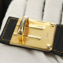 FENDI Pecan Canvas Toilettas PVC Zwart Bruin Auth 143498-22