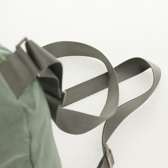 PRADA Backpack Nylon Green Silver Auth 143502