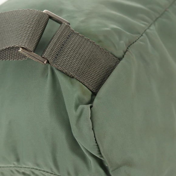 PRADA Backpack Nylon Green Silver Auth 143502