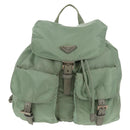 PRADA Backpack Nylon Green Silver Auth 143502-13